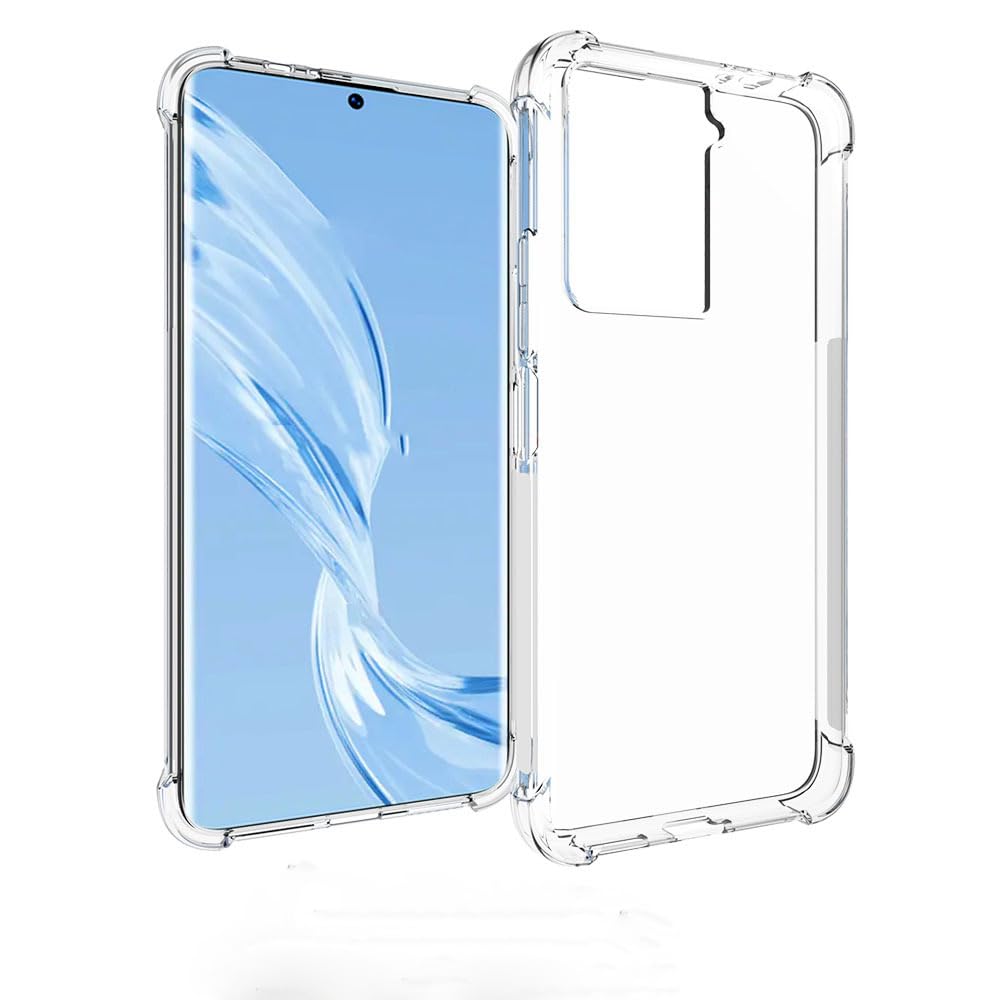 for HTC U23/U23 Pro Phone case TPU transparent soft protective cover with four corners to prevent falling for U23 Pro case (transparent)