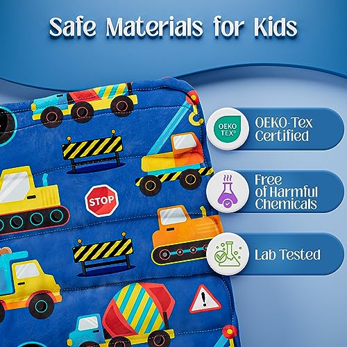 Klevly KL0011 Nap Mats For Preschool Ages 3-5 | Soft & Non-Toxic Fabric | Nap Mat For Toddlers | Toddler Nap Mats For Daycare | Kindergarten Nap Mat | Toddler Nap Mat | Construction Kids Nap Mat thumb #3