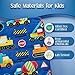 Klevly Nap Mats for Preschool Ages 3-5 | Soft & Non-Toxic Fabric | Nap Mat for Toddlers | Toddler Nap mats for Daycare | Kindergarten | Construction Theme