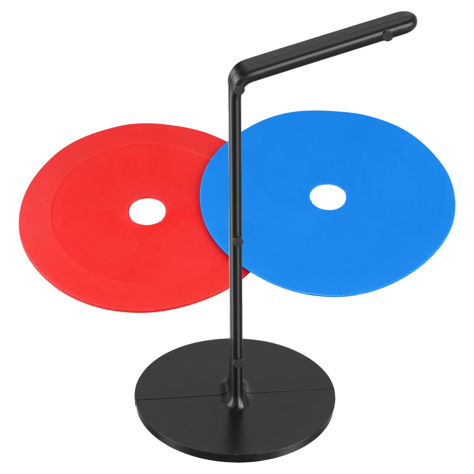 30 Stück Markierungsscheibe 15cm mit Organizerhalter, Training Markierungsscheiben für Fußball, Basketball, Handball, Tennis, Sport, Rot Gelb Blau