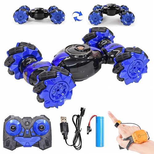Image of 360 RC Stunt Car for Kids with Gesture Control | 2.4GHz Remote Control Car with Wrist Sensor | 4WD Double Flip Rotating Drift Off Road Toy Car for Boys Girls Gift
