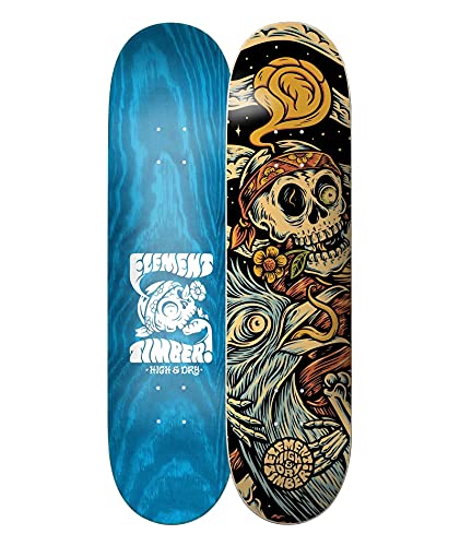 Element Timber High Dry Skull Skateboard Deck Sz 8.25in