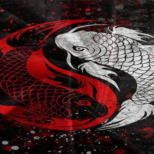 Housse de couette poisson koi 3d king en microfibre抗皱易打理拉链款面料 - 7