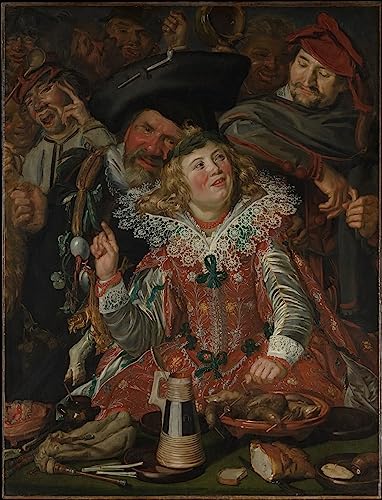 Toile Peinture Murale Fêtards à Shrovetide Frans Hals Impression 60x90cm
