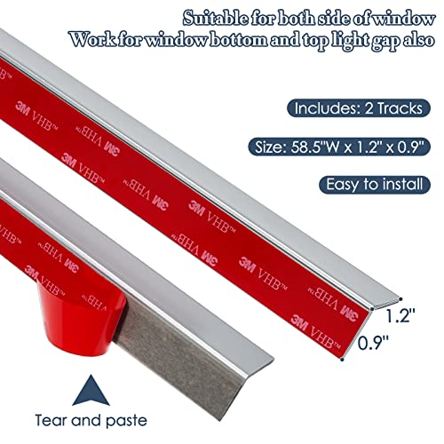 Keego Pvc Light Blockers 100% Blackout For Window Shades & Blinds Side Tracks For Blackout Shades Light Blocking Strips Perfect For Bedroom Nursery (White, 58.5", 2Pcs) #TOP2