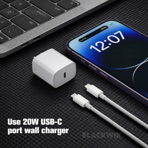 Image of Blackwik Type C to Lightning Charging cable compatible with iphone