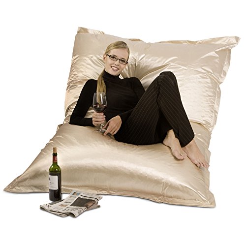 Preisvergleich Produktbild Smoothy Sitzsack Metallic Weißgold