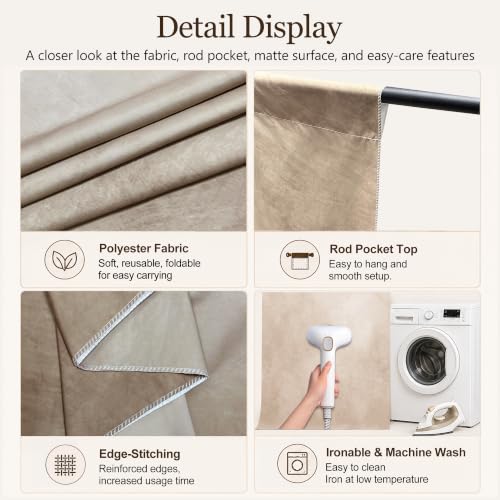 Image of Abstract Photography Backdrop for Photoshoot 8x10ft, Beige,No Stand