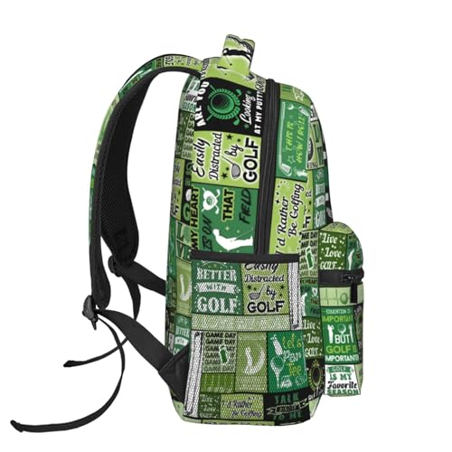 Golf Backpack School Backpacks Golf Theme Bookbag Casual Sport Daypack Travel Bag for Kids Girls Boys Men Gifts 16 Inch3