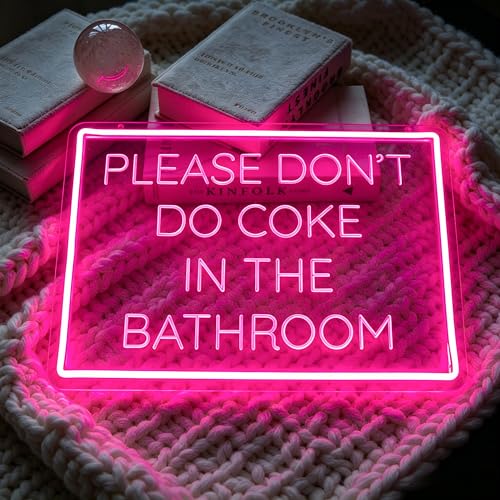 Image of Pink Neon Sign Led Neon Lights Signs for Wall Decor USB Powered Led Signs for Room Decoration-In the Bathroom