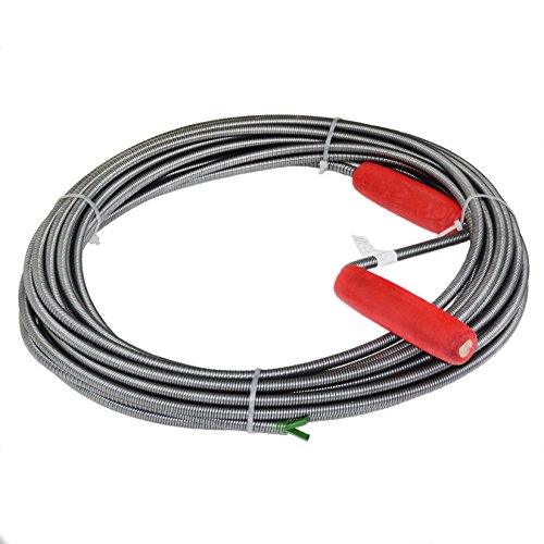 Preisvergleich Produktbild Rohrreinigungsspirale, 9mm x 15m, Abflussspirale, Rohrreinigungswelle, einfache Rohrreinigung