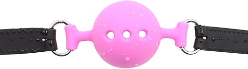 Miniatura 35 de Juguetes de cuero para bondage, mordaza de boca abierta de piel sintética con barra de silicona, restricciones de bondage, mordida, juguetes Color-1