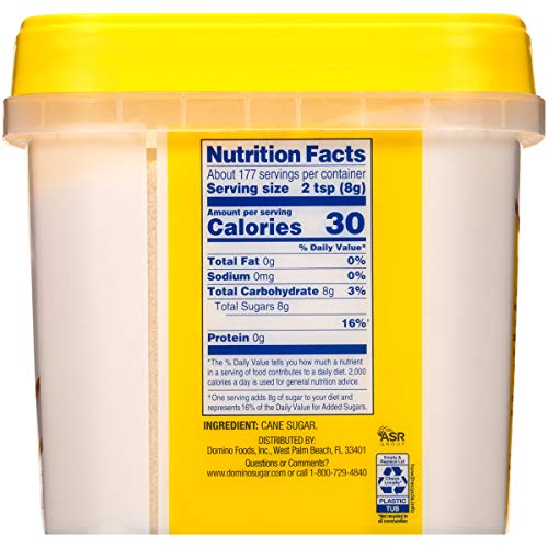 Domino Golden Granulated Sugar, 3.125 Lb Easy Baking Tub (Pack Of 2) #TOP5
