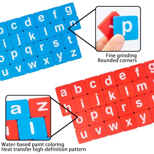 SoeUyd Scrabble, Scrabble Junior, Scrabble Reisespiel, Geeignet für 2/3/4/5/6/7/8 Jahre Alt, Buchstabieren Wörter Kinder Puzzle Starter Spielzeug, Pädagogische Starter Wort Spielzeug Geschenke