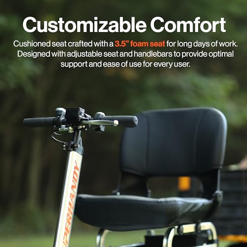 SuperHandy Electric Tugger Cart, Industrial Tow Tractor Riding Scooter - 1 Seater, 2600 lbs Towing Cap, 350 lbs load cap, 48V 4Ah Li-Ion Battery - For Warehouse Material & Mobility Personnel Transport