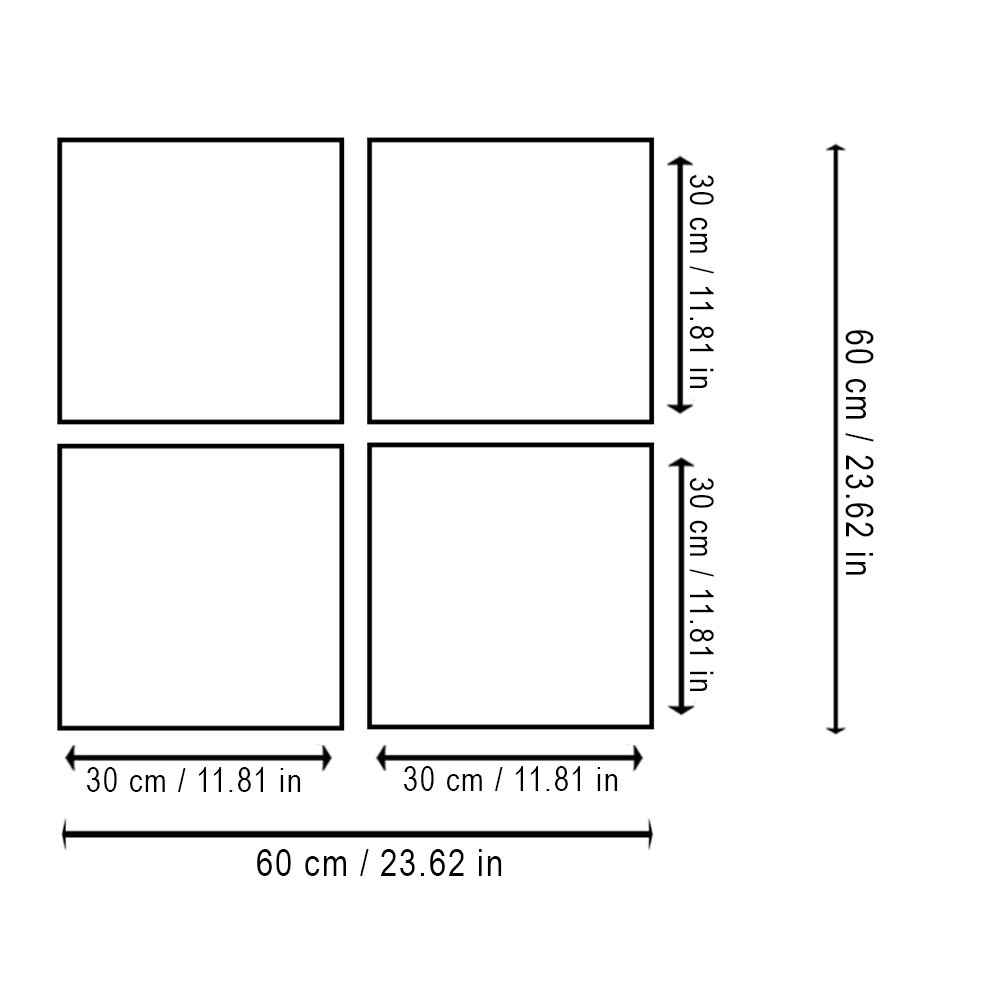 Quadro Su Tela 4 Pannelli Conchiglie 60x60 Cm – Stampa Murale Blu Per Soggiorno, Camera E Ufficio, Tela 100% Impermeabile E Pronta Da Appendere