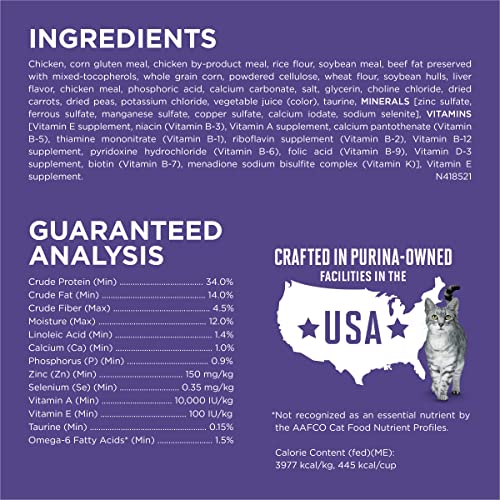 Purina One 017800012621 Natural Cat Food For Hairball Control thumb #3