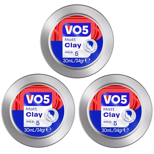 3x VO5 Extreme Style Matt Clay Extra Hold For Sculpted Texture And Choppy Matt Finish All Day Hold 30ml Travel Size