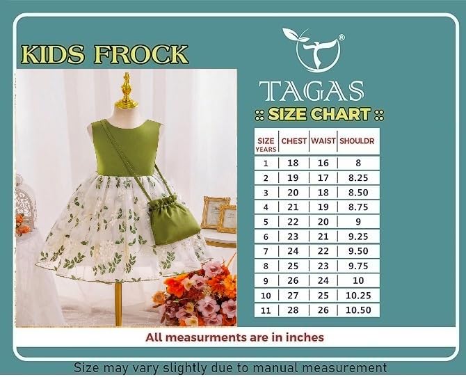 Image of Tagas Girls' Princess Dress | Girl Dress |Dresses birthdaydress for Babygirls | A-Line Knee-Length Dress