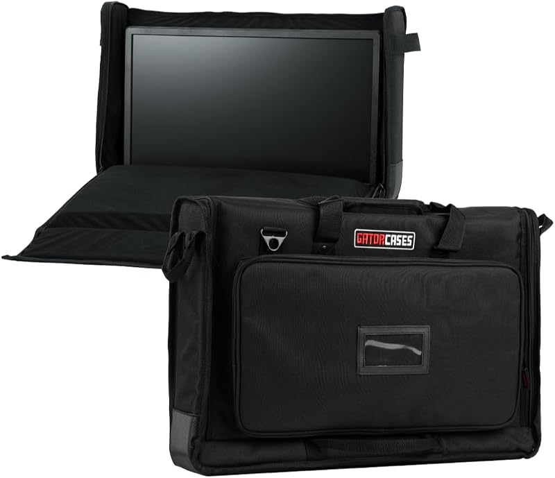 Gator Cases Bolsa de transporte acolchada de nailon para transportar pantallas LCD, monitores y televisores de entre 19" y 24" (G-LCD-TOTE-SM)
