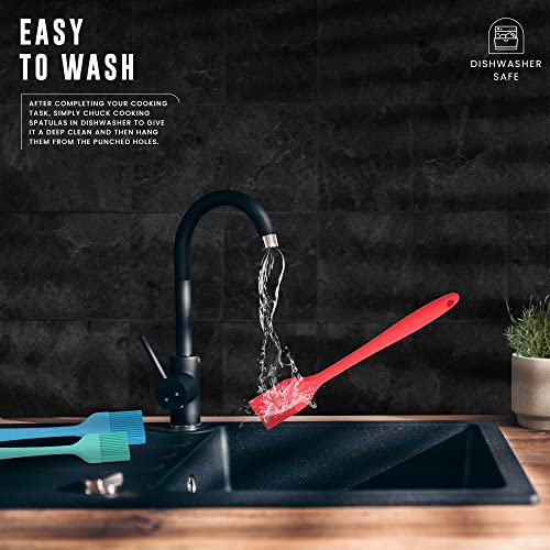 Bakefete - Pack Of 4 Pastry Brush, Heat Resistant Silicone Brush Set, Multipurpose Basting Brush For Bbq, Marinading, Meat Grilling, And Oiling - A Perfect Kitchen Utensils Set For Baking And Cooking #TOP3