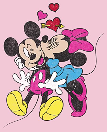Image of Disney Girls Characters Mickey Minnie Love Girl's Solid Crew Tee