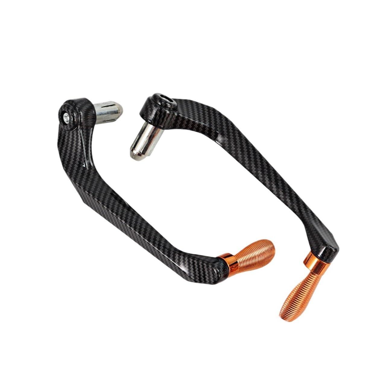 Beqlxta Carbon-Orange Brake Lever Guard Universal Motorcycle Handlebar Brake Clutch Levers Guard Protection Carbon Fiber Aluminum(Carbon-Orange)