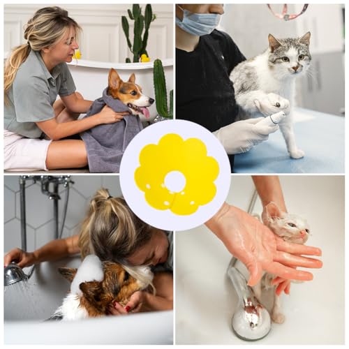 Katze Schutzkragen,Soft Weich Halskrause Katzenkragen, 2 Stücke Anti Biss Einstellbarer Halskrausen für Katzen,Einstellbarer Halskrause Katzen Halsband,Weich Verstellbar Genesungshalsband Haustier