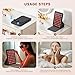 Red Light Therapy for Face 6 Modes, Portable Red Light Therapy Panel with Protective Goggles and Timer, Infrared Red Light Therapy for Body Care, Brown