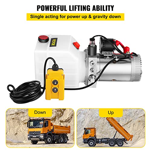 Mophorn 4 QUART HYDRAULIC PUMP For Dump Trailer Hydraulic Power Unit 12V Hydraulic Pump Single Acting Dump Truck Hydraulic Pump thumb #2