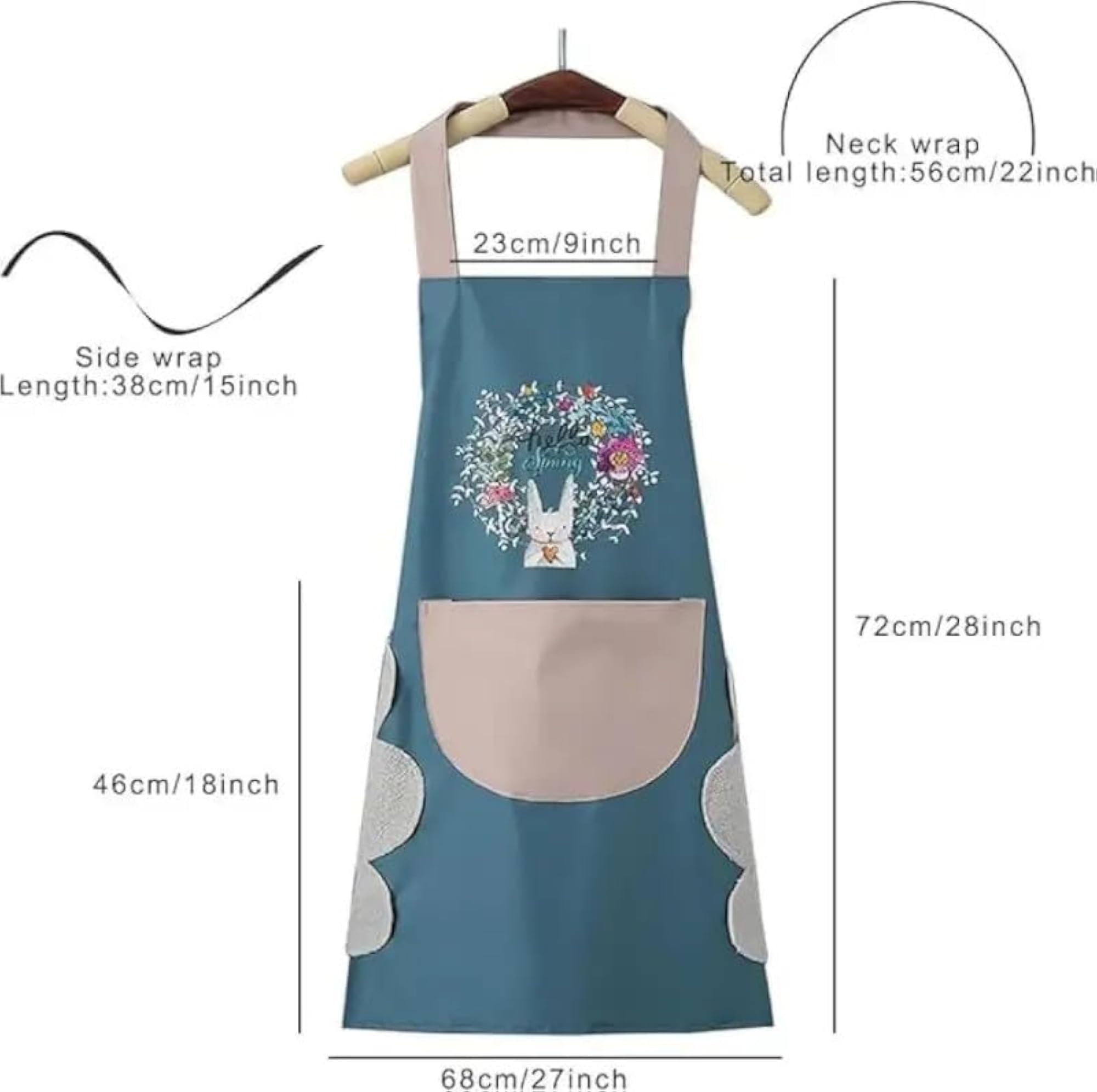 Avytrix Women Waterproof Kitchen Apron with Pocket & Hand Wipe