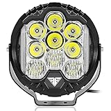 SHNJAUTO 8 Inch 100W LED Driving Light Compatible with Wrangler Offroad Vehicle ATV UTV Golf cart Lighting Trucks Pickup f150 Work Light, Pack of 1