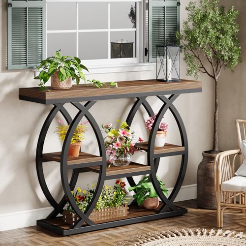 Tribesigns 39.4" Console Table, Sofa Table, Accent Tables, Rustic Brown - Image 5
