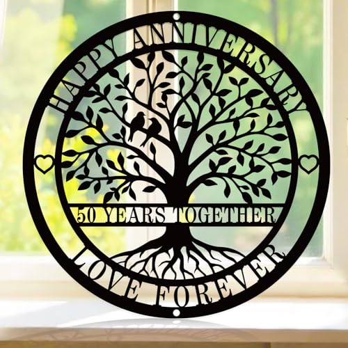 12'' 50th Anniversary Wedding Gifts for Couple, Parents, Friends,Happy 50th Anniversary Wedding...