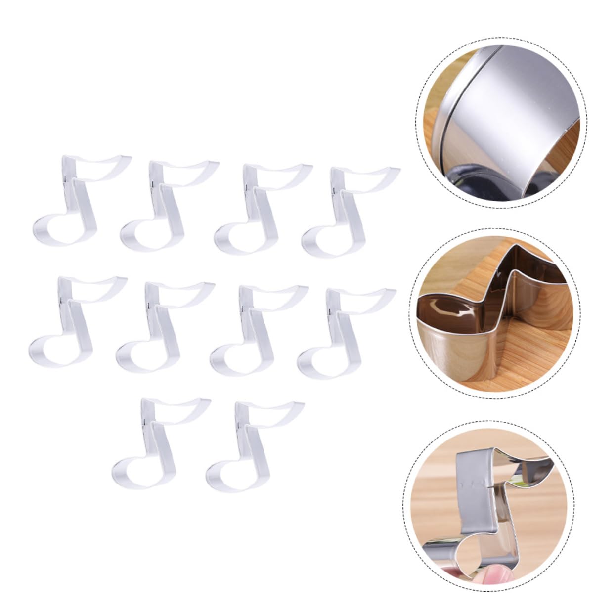 Ciieeo 3 Juegos Lindos Cortadores De Galletas De Panettone De Chocolate Suministros Para Hornear De Plata De Acero Inoxidable 430 Moldes De Acero Inoxidable 10 Uds * 3