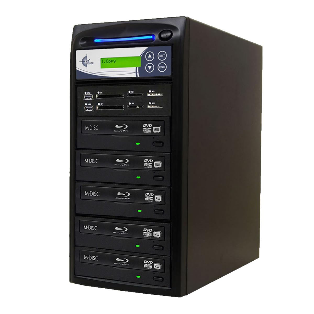 1 to 4 Media Mirror Plus Duplicator - Flash &amp; Blu-Ray Copier M1004-SSPBD