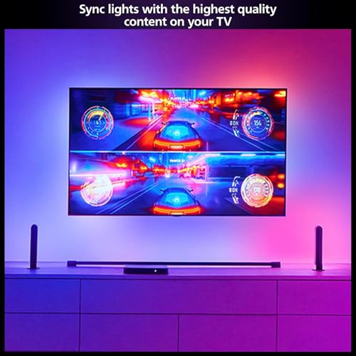 Image of Philips Hue Play HDMI Sync Box 8K + Gradient 75 inch Smart TV Light Strip - Sync Your Video Games, Movies, and Music - Requires Hue Bridge - Supports Dolby Vision HDR10+ - Control with Hue App