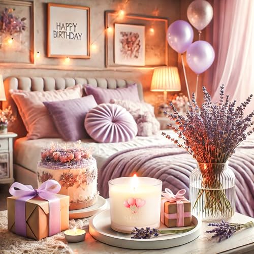 Image of CHILLFLAME Birthday Candles, Scented Candles Gift Set for Stress Relief, 6 Votive Candles for Women and Men, Birthday Candle Gifts for Women (6 Colors, 14 oz)