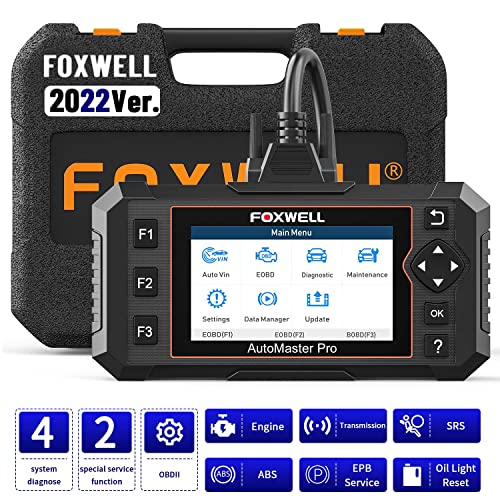 FOXWELL NT614 Elite OBD2 Scanner ABS SRS Transmission Diagnostic Tool with Oil Light & EPB Reset, Check Engine Code Reader, Airbag Car Diagnostic Scanner for All Cars [Eng.&SPA.Version]