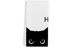 Cat Themed Kitchen Towels and Dishcloths by QIYUHOY