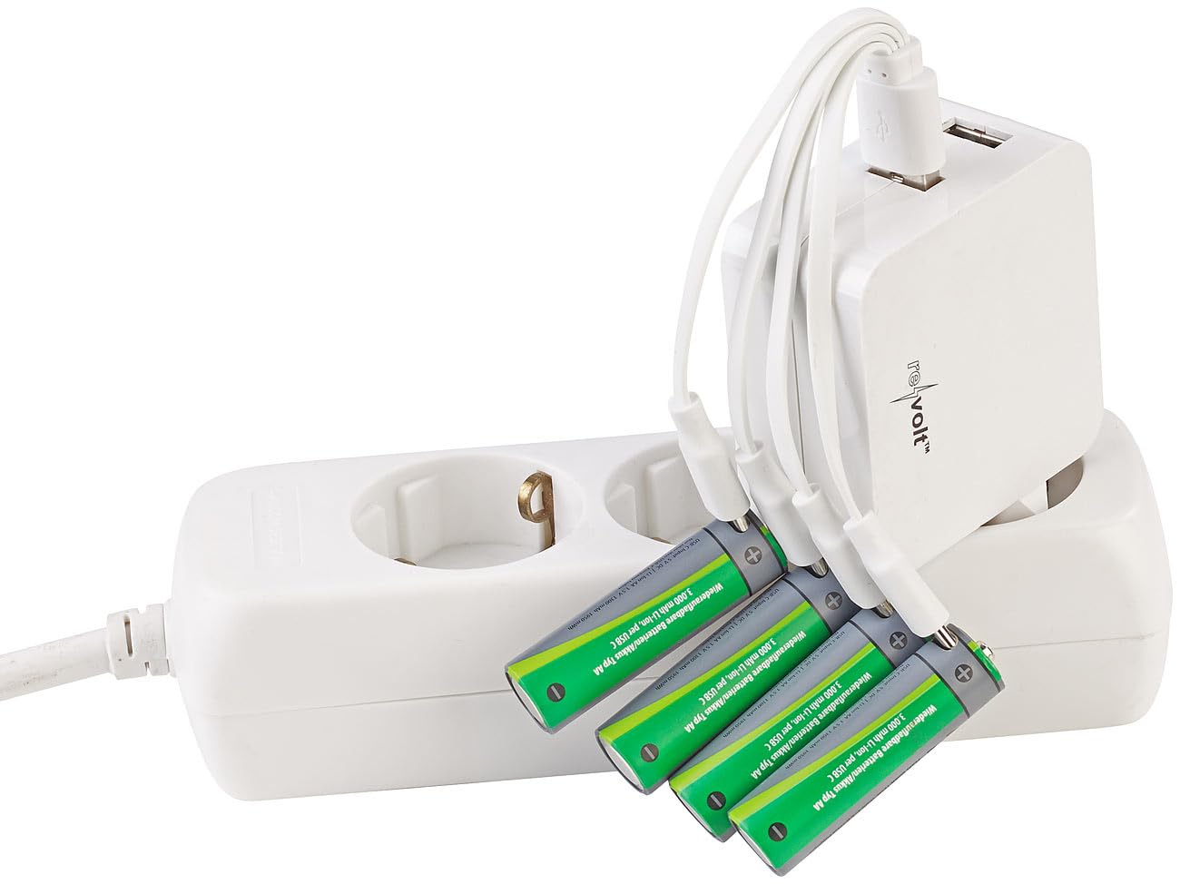 tka Köbele Akkutechnik Batterien USB: 16er-Set wiederaufladbare High-Capacity-Batterien Typ AA, 3.000mWh (Akkus Aa, Akku USB, RC)