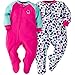 Gerber Girls' 2 Pack Blanket Sleepers, Dogs, 12 Months