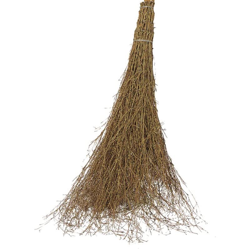 Virsus Scopa in legno di Bamboo, con manico lungo 142 cm, 18 rami, setole naturali, per pulizia giardino, strade, operatori ecologici -1031