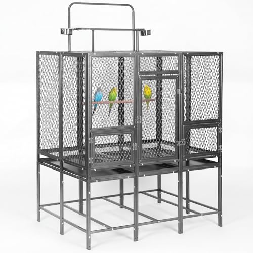 44 Carbon Steel Bird Flight Cage Detachable Playtop Indoor Outdoor