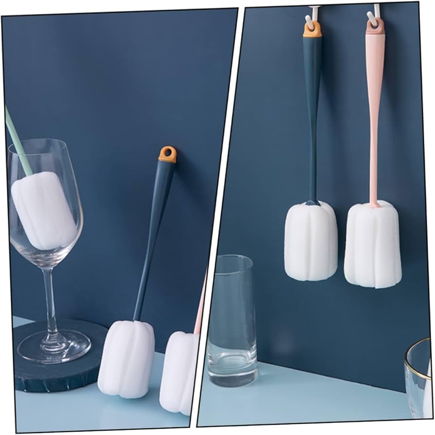 Bottle Deep Cleaner Sponge Brush, No Scratch Material, Pack of 2 1