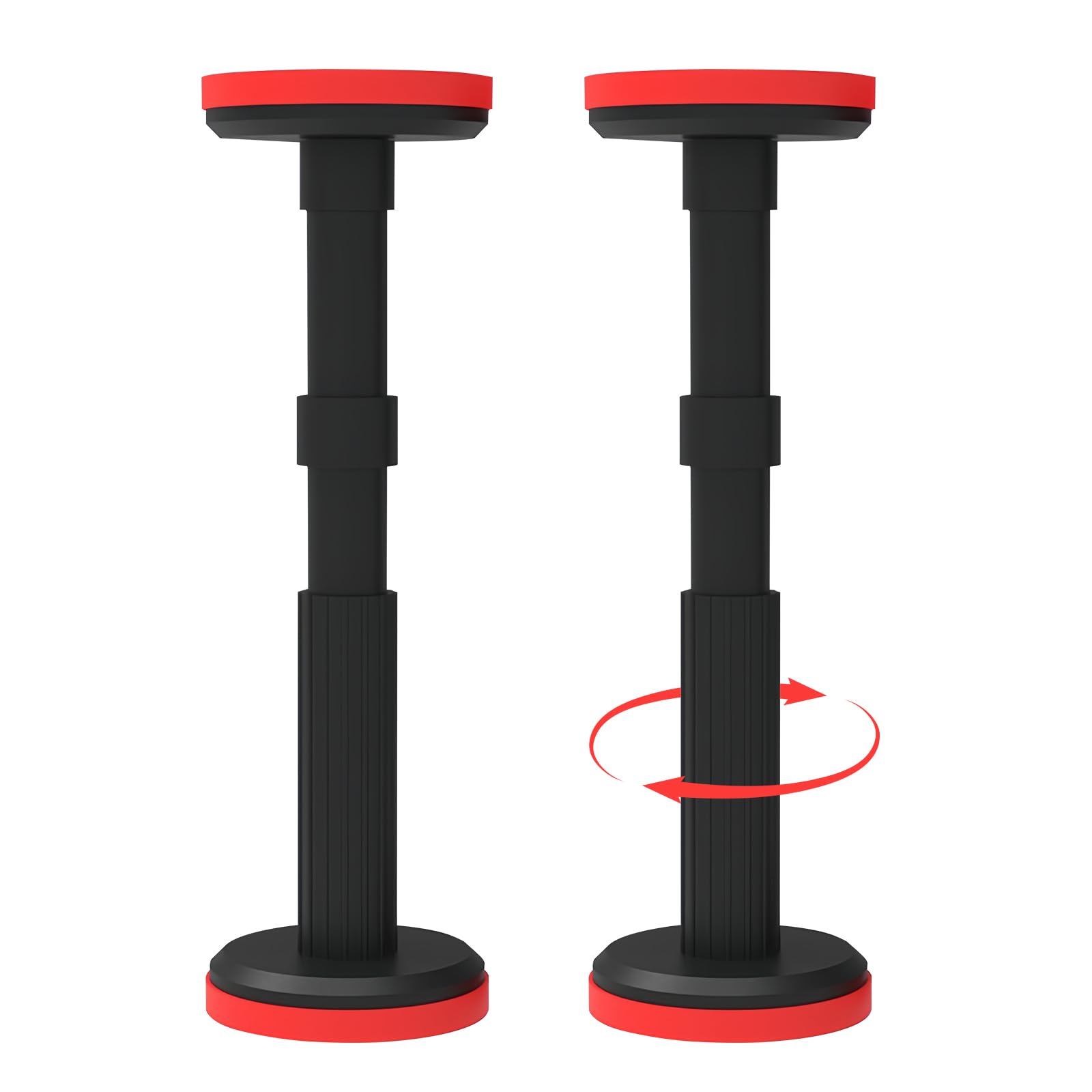 2 aste telescopiche da 18 a 45 cm, sistema di supporto regolabile, supporta fino a 400 kg, staffe telescopiche, per armadi, divani, pensili, mobili da bagno