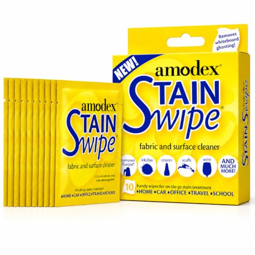 Amodex Products 10029 Stain Swipe Surface Cleaner Towelettes 10/Pkg