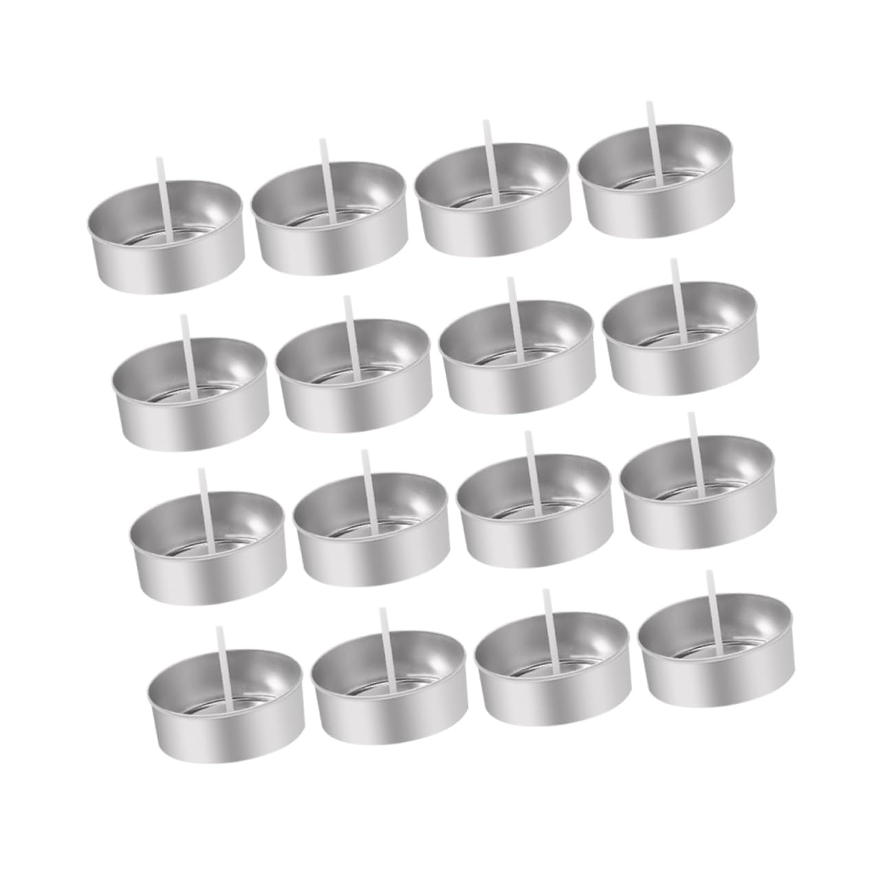 Angoily Tazze Di Alluminio Per Candele Portacandele Per Lumini Da Tè Set Di Stoppini Per Candele Forniture Per Fabbricazione Di Piccole Tazze in Alluminio Per Da Tè in