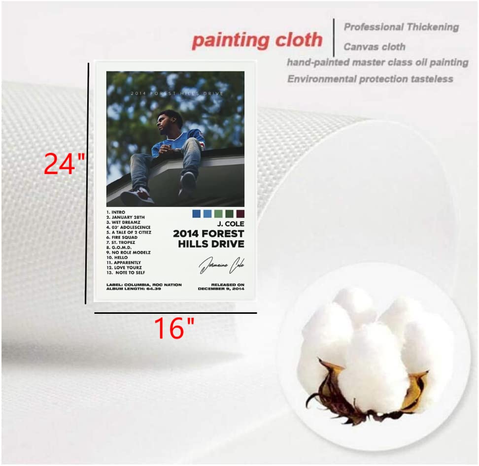 J poster Cole Album Poster Wall Sticker Rap Music Poster Room Wall Decor Canvas Wall Art