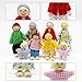 PUCKWAY Lovely Happy Dollhouse Dolls Family Set of 8 Wooden Figures for Children House Pretend Gift